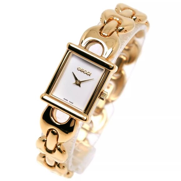 GUCCI Watches 1800L WhiteDial Plated Gold Quartz Analog display Women - Picture 1 of 7